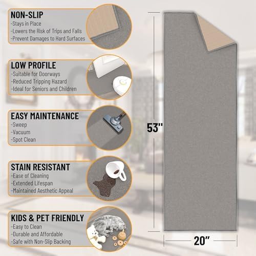 Ottomanson 2x5 Kitchen Rug Runner – Non-Slip Entryway Rug - Image 2