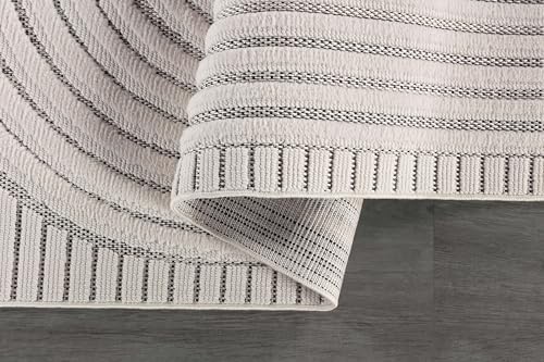 CAMILSON Modern Rug 8x10 Luxury Swirl Curved Micro Loop Area Rugs Soft High-Low - Image 4