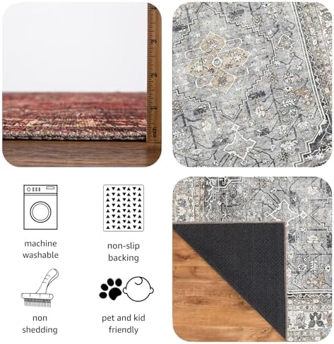 Keen Home Design Vintage Washable Entryway Rug, Non-Slip Low Pile - Image 7