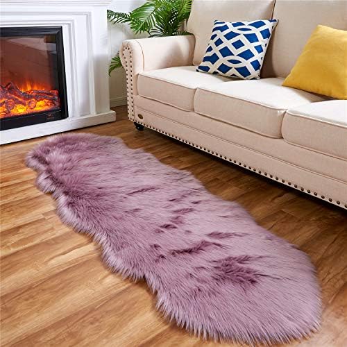 EasyJoy Ultra Soft Fluffy Shaggy Area Rug Faux Fur Rug Chair Cover Seat Pad - Image 7
