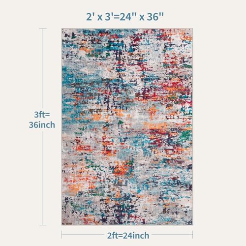 Tangsoo Abstract 2x3 Washable Rugs - Image 2