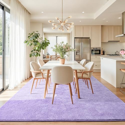 Chicrug Purple 5x7 Minimalist Washable Area Rugs - Image 4