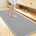 Smiry Waffle Bath Mat 47X24, Extra Soft Absorbent Bathroom Rugs, Light Grey by Smiry