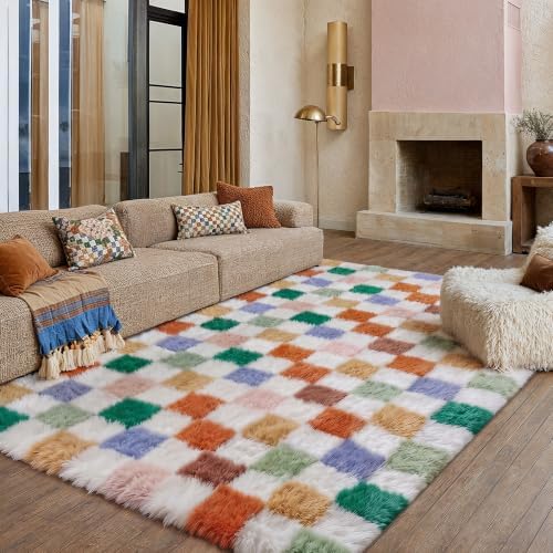 PureCozy Colorful Area Rug 8x10 - Image 4
