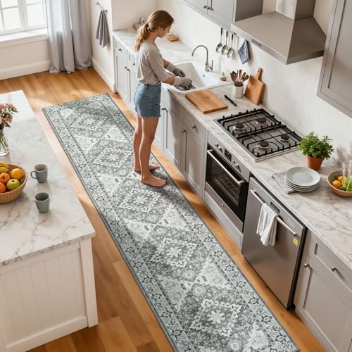 Lessymo 2 x 10 Runner Rug for Hallway, Washable Entryway Rugs - Image 3