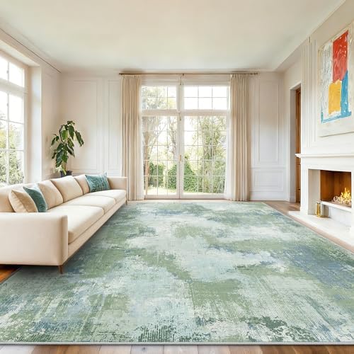 Amada Washable 10'x14' Abstract Area Rug - Image 2