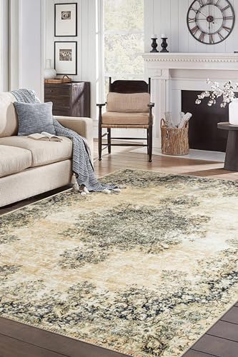 Keen Home Design Vintage Washable Entryway Rug, Non-Slip Low Pile - Image 4