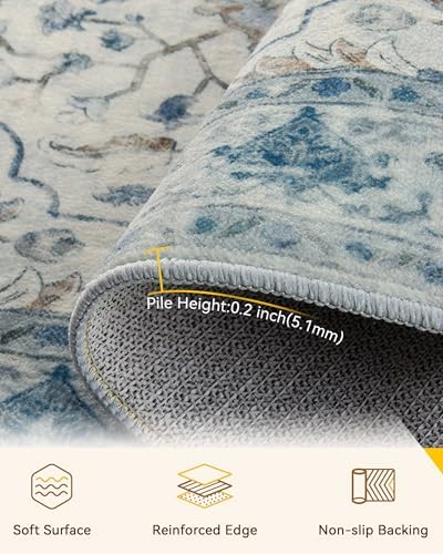 RELEANY Washable Area Rug, Runner 2'x6' - Image 4