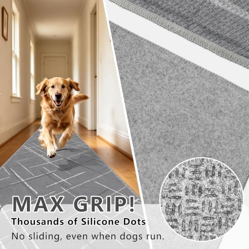 Modern Stripe 2.6x12 Long Hallway Runner Rug Non Slip - Image 5