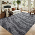 5x7 Grey Fluffy Soft Area Rug Non-Slip by ModernHomeDecor