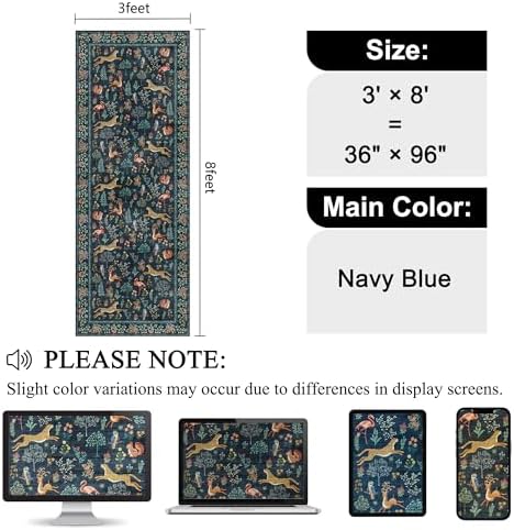 DUKINO 3x8 Runner Rug, Animal Washable Runner Rug - Image 2