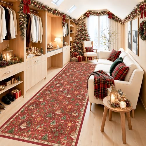Christmas 3x10 Runner Rugs for Hallway - Image 4