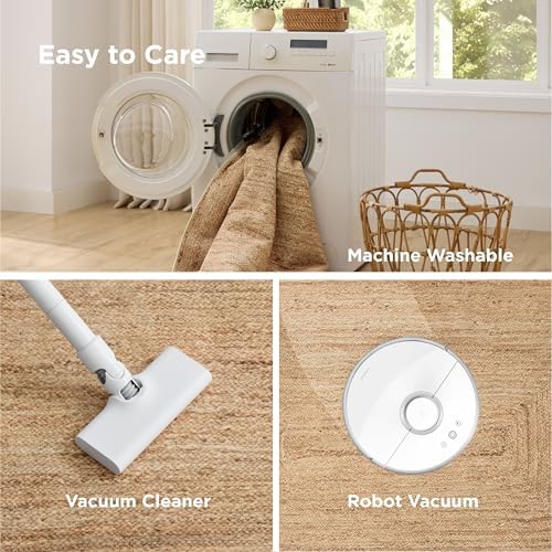 Bedsure 5x7 Printed Jute-Look Washable Area Rug, Soft Polyester Fleece - Image 7
