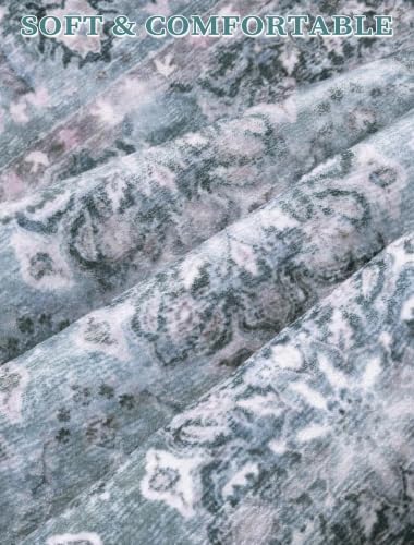 SERISSA 2x6 Washable Non Slip Floral Boho Runner Rug - Image 4