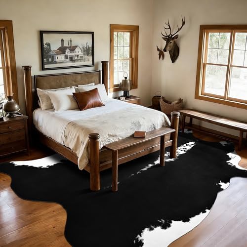 BENRON Faux Cowhide Rug, Cow Print Rug - Image 5