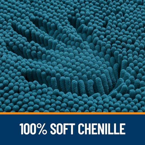 OLANLY Bathroom Runner Rugs 59x24, Extra Soft Absorbent Chenille Bath Rugs - Image 3