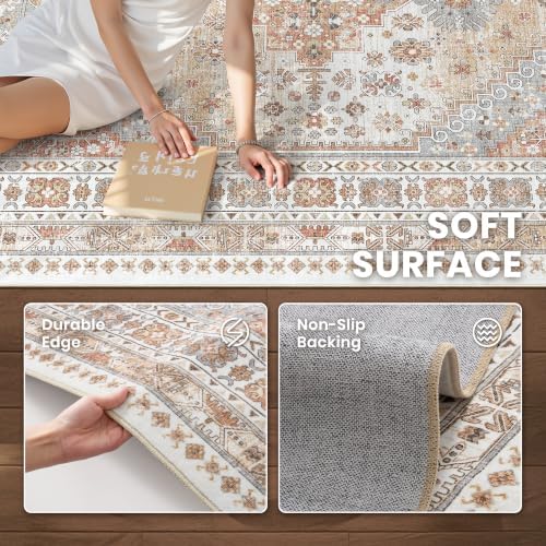 zesthome 8x8 Area Rug for Living Room, Large Washable Rug - Image 5