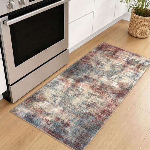 IOHOUZE Abstract Runner Rug 2x5 Ft Washable Runners - Image 3