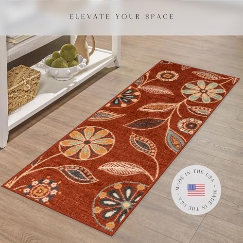 Maples Rugs Reggie Bohemian Floral Print Runner Rug - Image 2