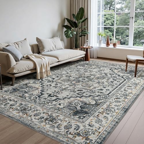 Joydeco Boho Machine Washable Vintage 5x7 Area Rugs by JOYDECO