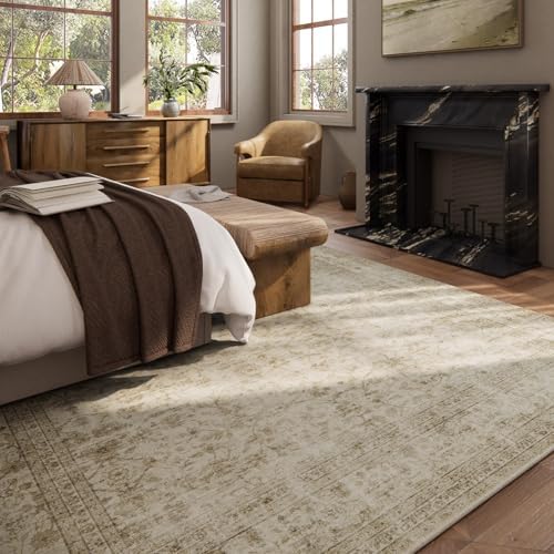 10x12 Area Rug Washable Rugs: Large Living Room Rug Stain Resistant Non Slip - Image 5