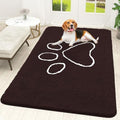 OLANLY Dog Door Mat for Muddy Paws 70x46, Paw Print Design Chenille Mud Mat by OLANLY