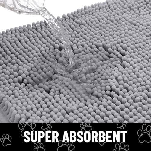 Smiry Dog Door Mat for Muddy Paws, Absorbent Non Slip Dirt Trapper - Image 5