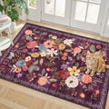 Purple Washable 2x3 Entry Rug, Small Rugs by WelcometoBabovid