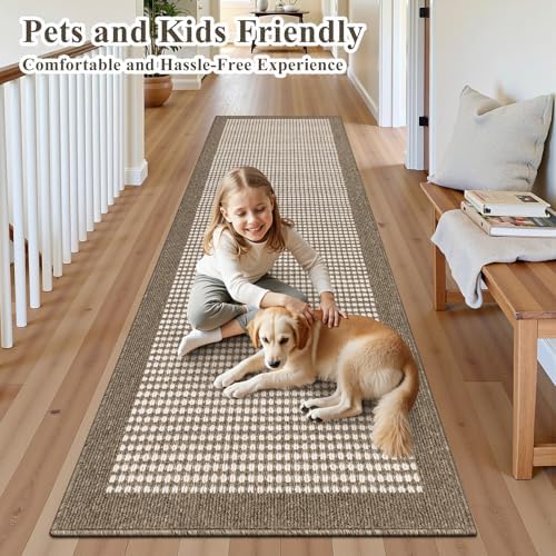 Ileading Hallway Runner Rug 2.6x10 ft, Washable Indoor Brown Entryway Carpet - Image 2