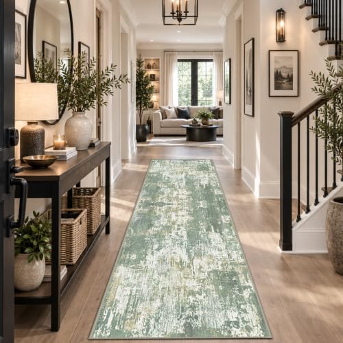 RELEANY Washable Runner 2'x8' Abstract Area Rug - Image 3