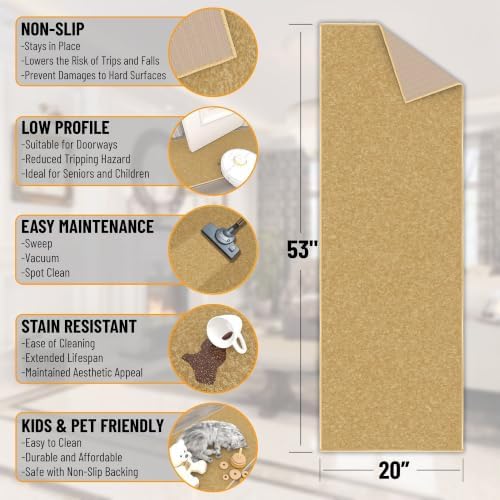 Ottomanson 2x5 Kitchen Rug Runner – Non-Slip Entryway Rug - Image 2