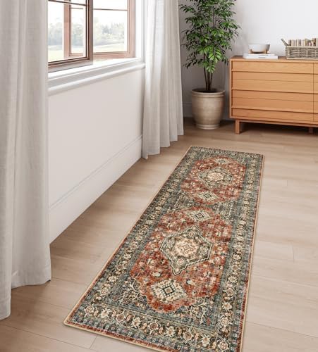 Lahome Oriental Kitchen Runner Rug Non Slip, 2x5 Washable Hallway Runner - Image 3
