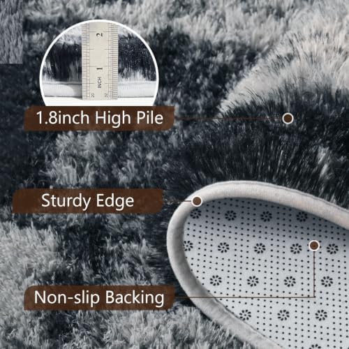 8x10 Extra Large Grey Fluffy Soft Area Rug Non-Slip - Image 6