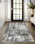 3x5 Washable Rug Abstract Carpet by LatteFog