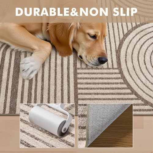 Engiw Khaki Brown Neutral 4x6 Area Rugs - Image 4