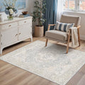 3x4 Blue Area Rug Vintage Carpet by WondRg