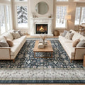 Grey Area Rug 9x12 for Living Room Bedroom by WelcometoBabovid