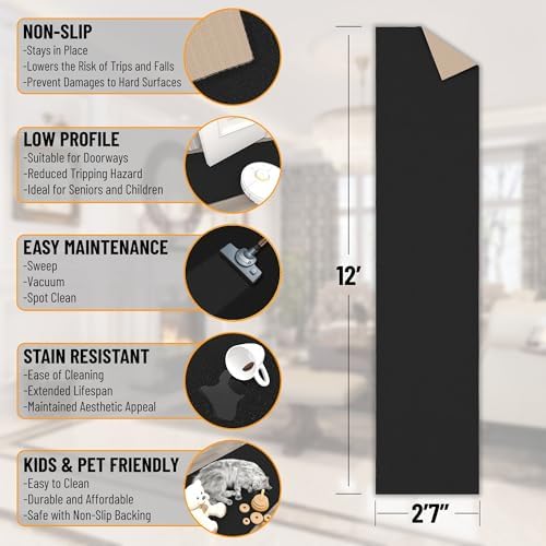 Ottomanson 3x12 Hallway Runner Rug – Non-Slip Kitchen Rugs - Image 2
