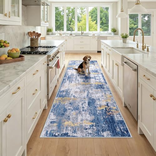 RELEANY Washable Runner 3'x8' Abstract Area Rug by RELEANY