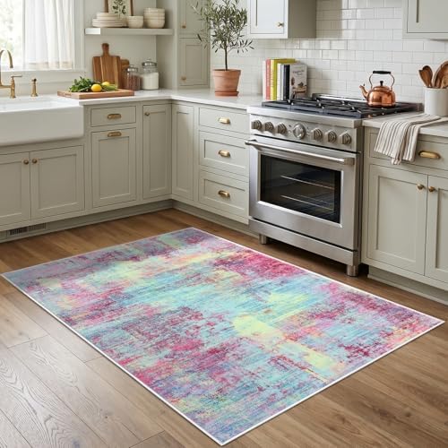 IOHOUZE Abstract Area Rug 4x5 Ft Washable Rugs - Image 3