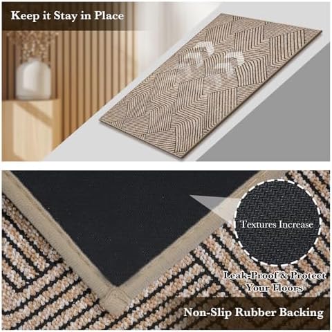 Front Door Mat Indoor Entrance Welcome Entry Mat Brown 24"x36" - Image 5