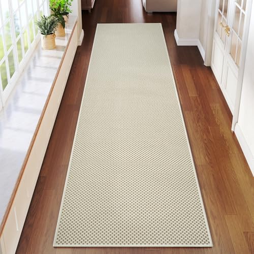YDKGL Hallway Runner Rug Extra Long Kitchen Runner Washable Beige 2x8 ft by YDKGL