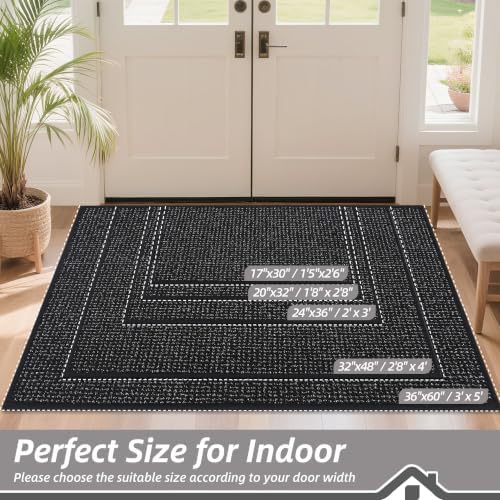 BEQHAUSE Dirt Trapper Door Mat 17" x 30", Non-Slip Doormats - Image 2