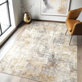 LOONGRUG 4x6 Area Rug Machine Washable Neutral Modern Abstract Rugs by LOONGRUG