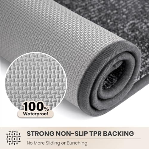 PURRUGS Dirt Trapping Door Mat, Heathered Grey - Image 5