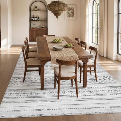 cotiled Boho 10x12 Area Rug for Living Room: Large Moroccan Washable Rug - Image 7