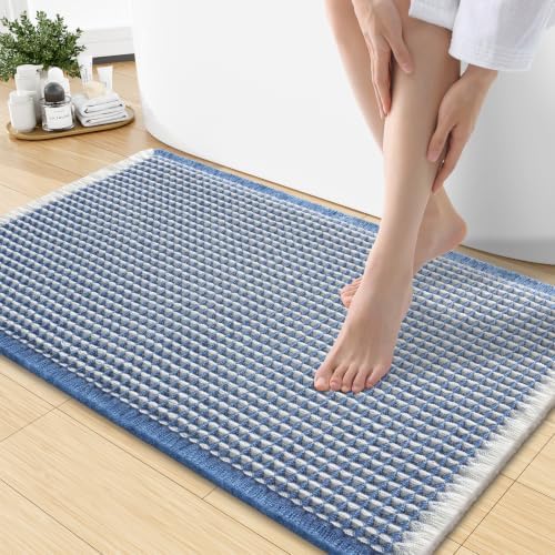 Smiry Waffle Bath Mat 30X18, Soft Absorbent Bathroom Rugs by Smiry
