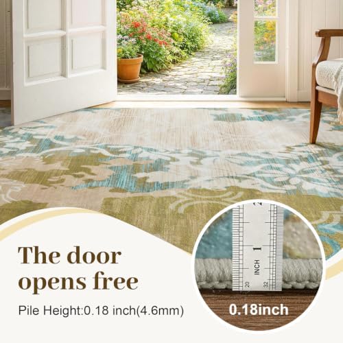 5x7 Washable Non-Slip Area Rug for Living Room - Image 3