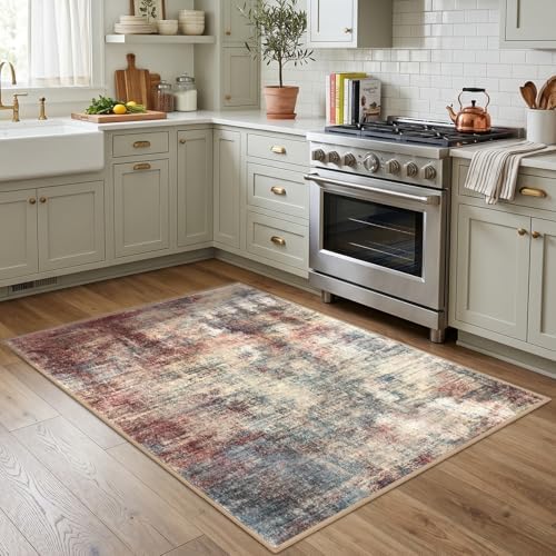IOHOUZE Abstract Area Rug 4x5 Ft Washable Rugs - Image 3