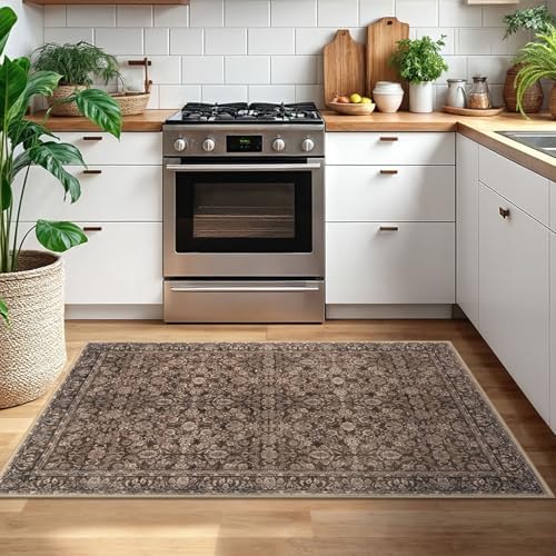 SIILOOM 3x5 Washable Area Rug Non Slip Door Mat Indoor - Image 3